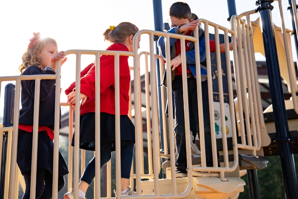 students on the playground