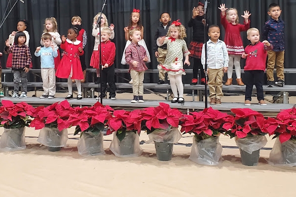 students performing at Christmas program