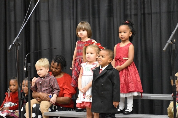 grammar students singing at concert