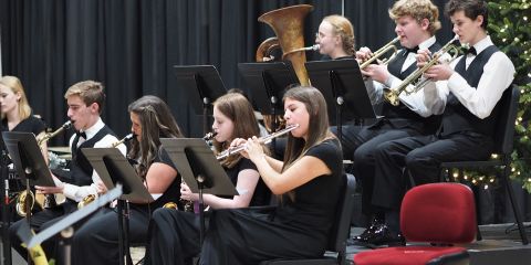 Band performing at Winter Concert